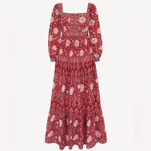 NWT Pink City Prints Dress Size XL Rust Borders Lucia Dress